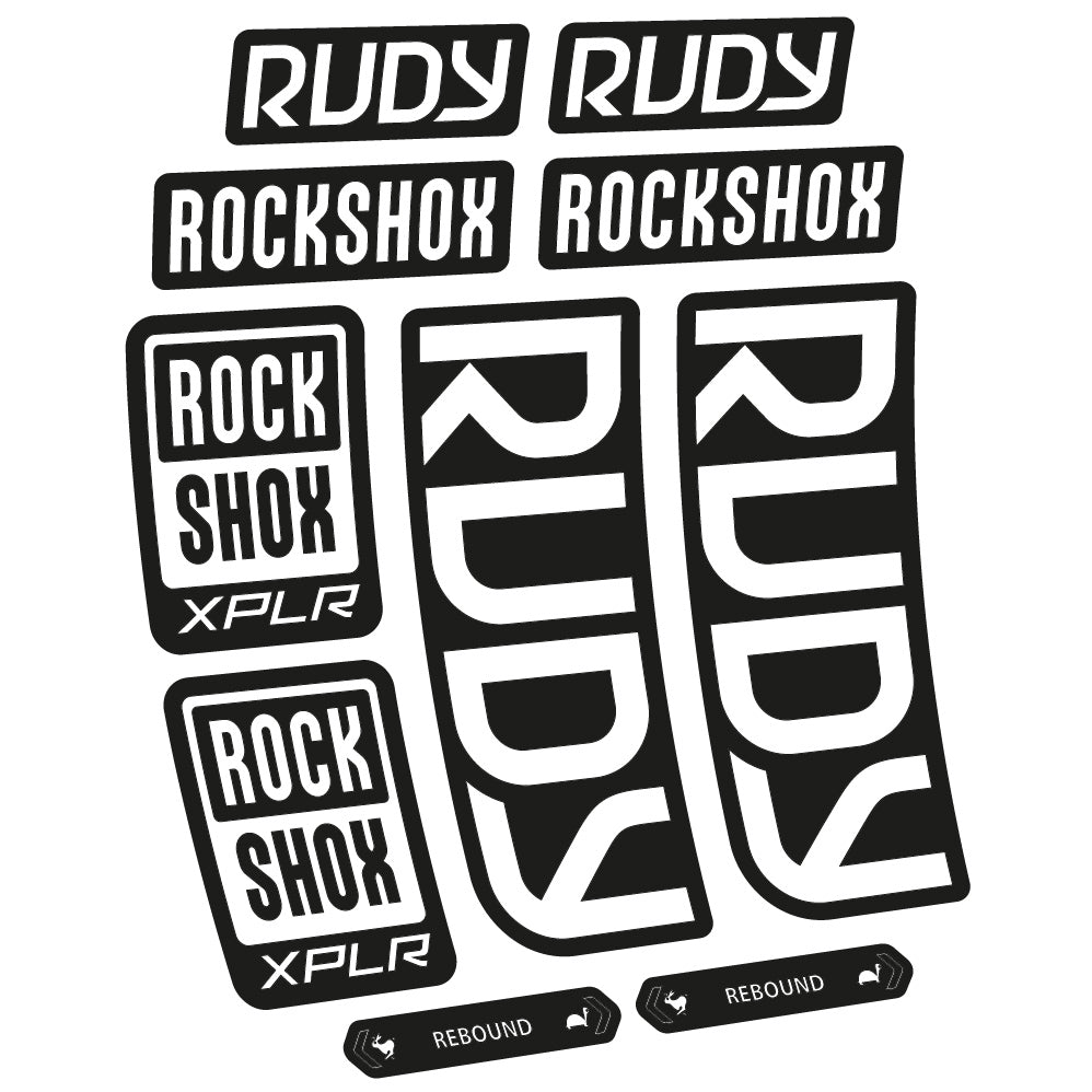 Autocollant RockShox Rudy 2023 Vélo Fourche vinyle autocollant