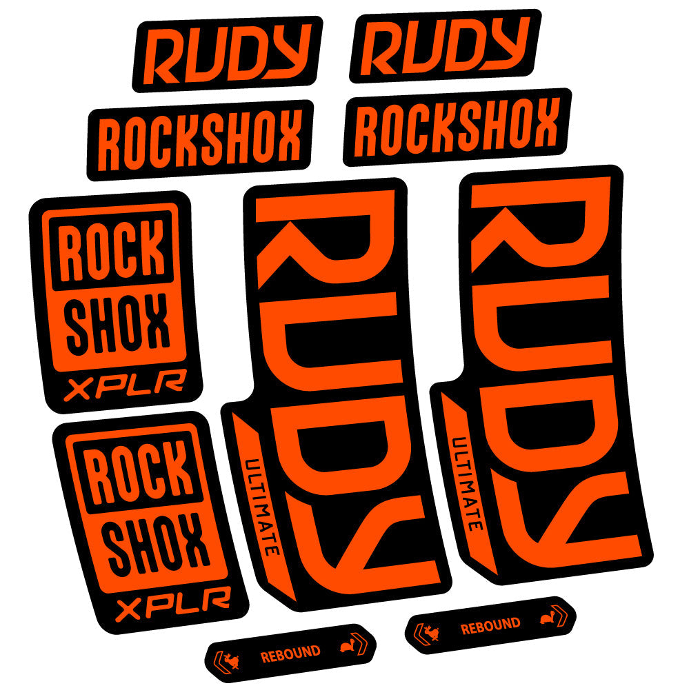 Autocollant RockShox Rudy Ultimate, Fourche 29, Autocollant vélo vinyle