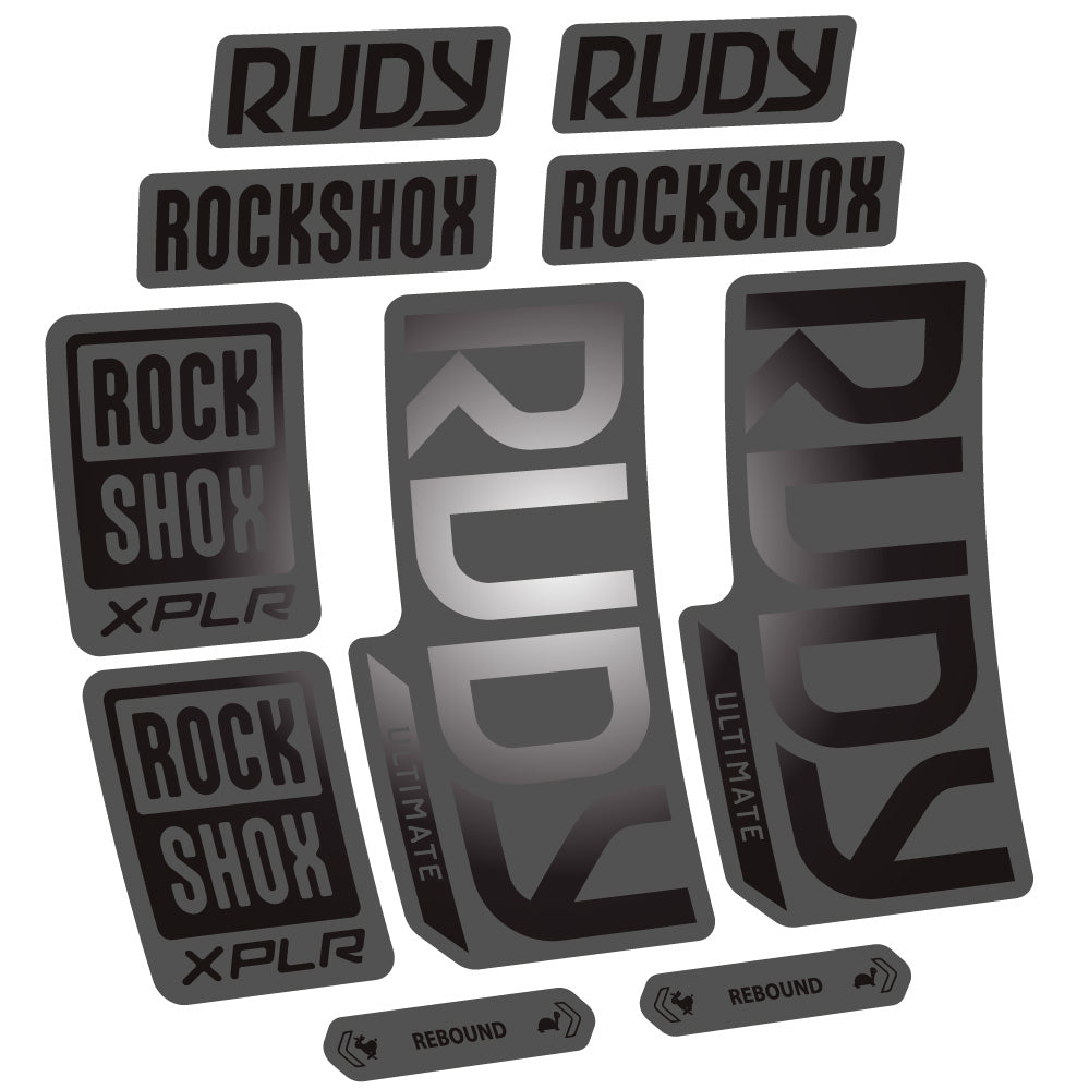 Autocollant RockShox Rudy Ultimate, Fourche 29, Autocollant vélo vinyle