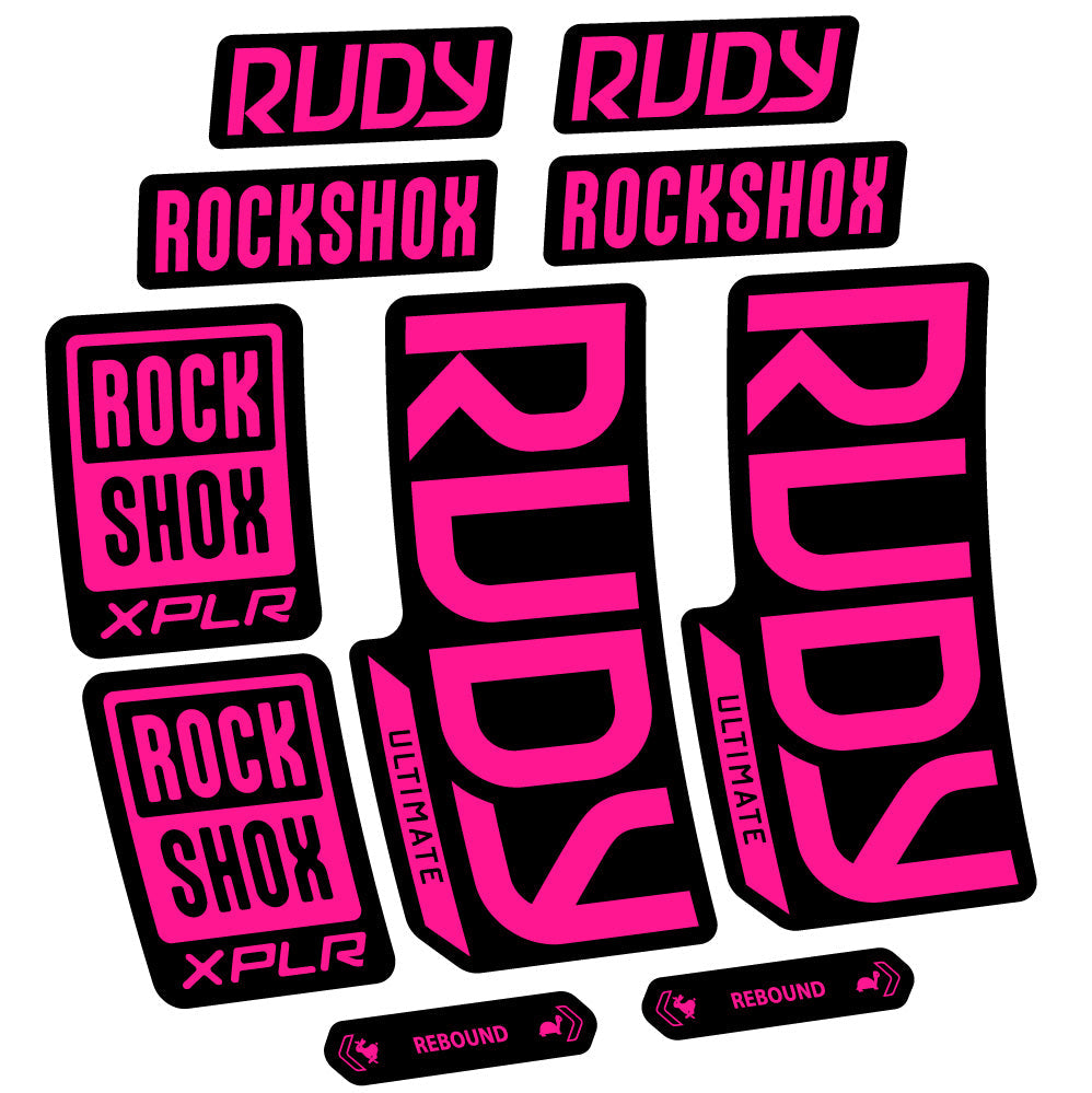 Autocollant RockShox Rudy Ultimate, Fourche 29, Autocollant vélo vinyle
