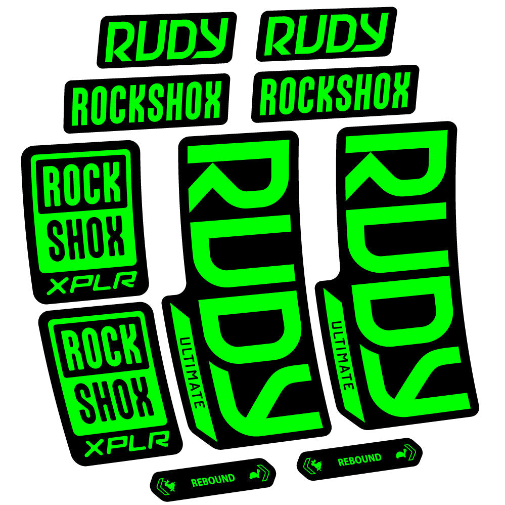 Autocollant RockShox Rudy Ultimate, Fourche 29, Autocollant vélo vinyle
