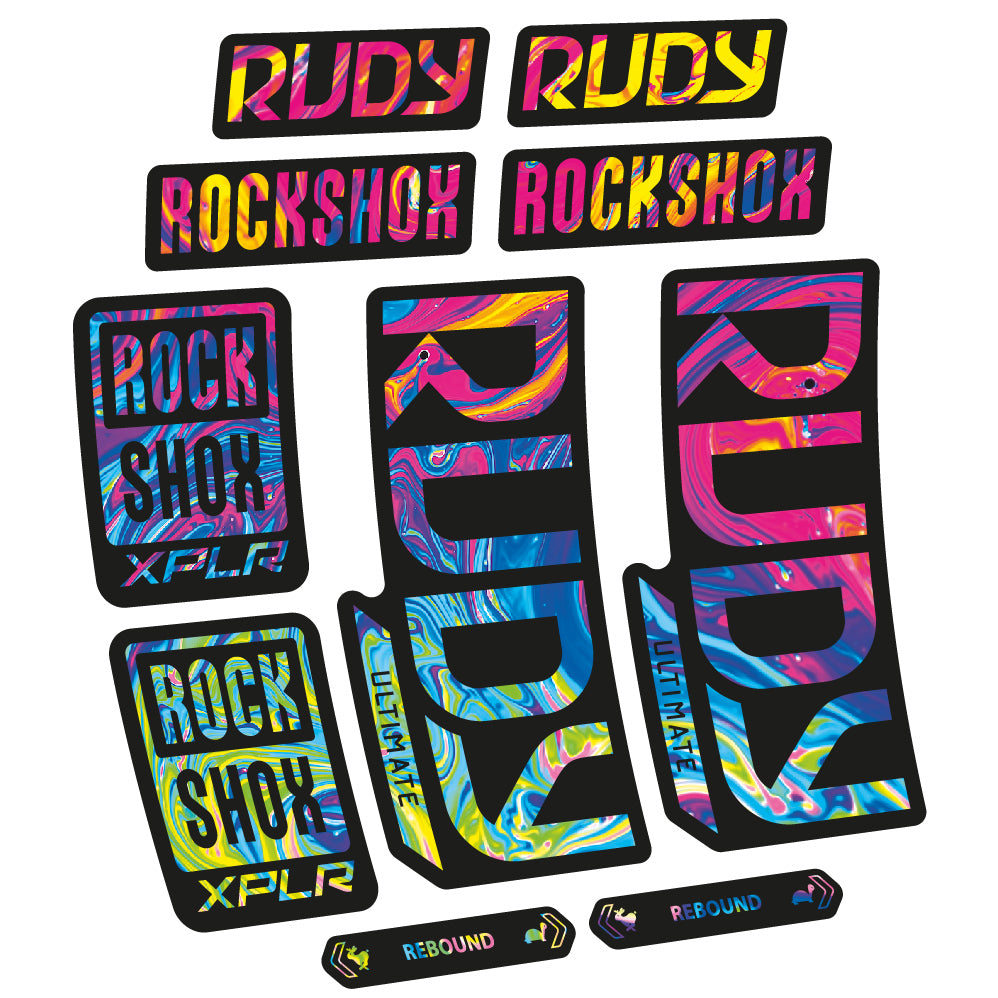 Autocollant RockShox Rudy Ultimate 2023 Vélo Fourche vinyle autocollant
