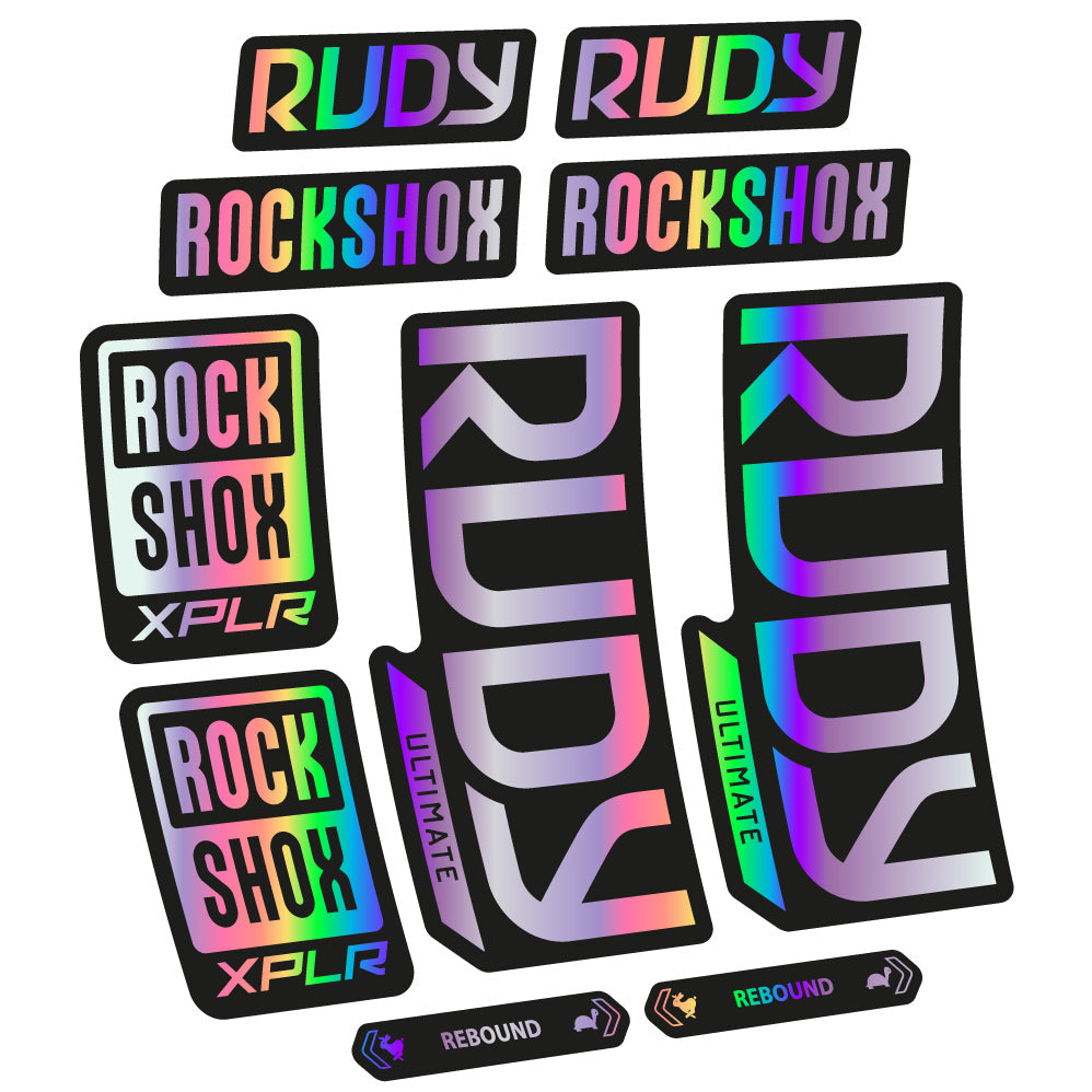 Autocollant RockShox Rudy Ultimate 2023 Vélo Fourche vinyle autocollant