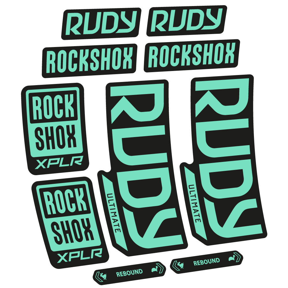 Autocollant RockShox Rudy Ultimate 2023 Vélo Fourche vinyle autocollant