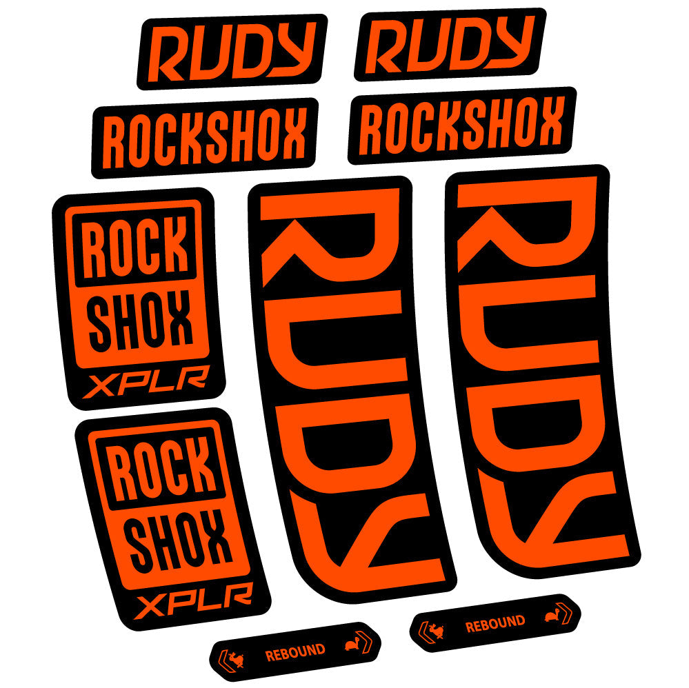 Autocollant RockShox Rudy 2023-2024, Fourche 29, Autocollant vélo vinyle