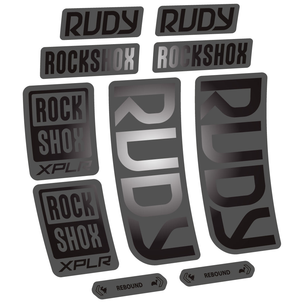 Autocollant RockShox Rudy 2023-2024, Fourche 29, Autocollant vélo vinyle