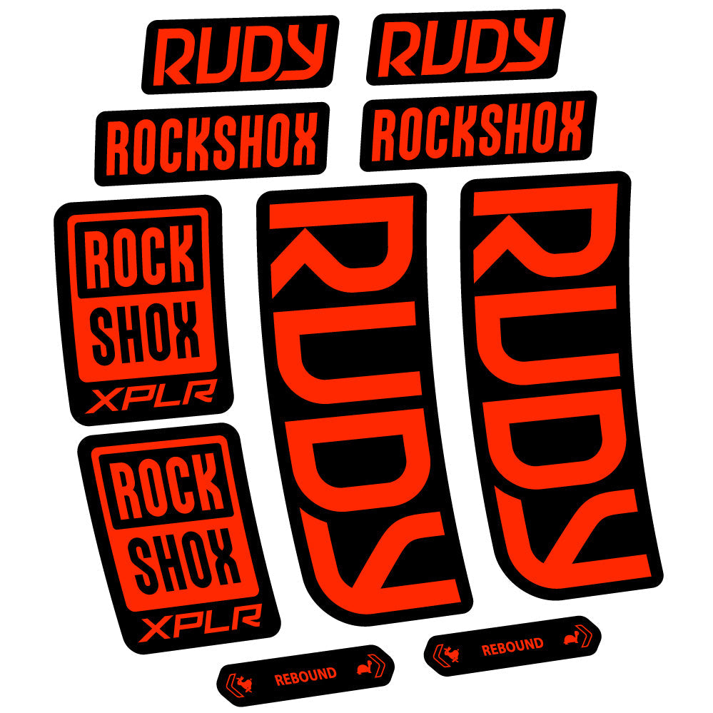 Autocollant RockShox Rudy 2023-2024, Fourche 29, Autocollant vélo vinyle