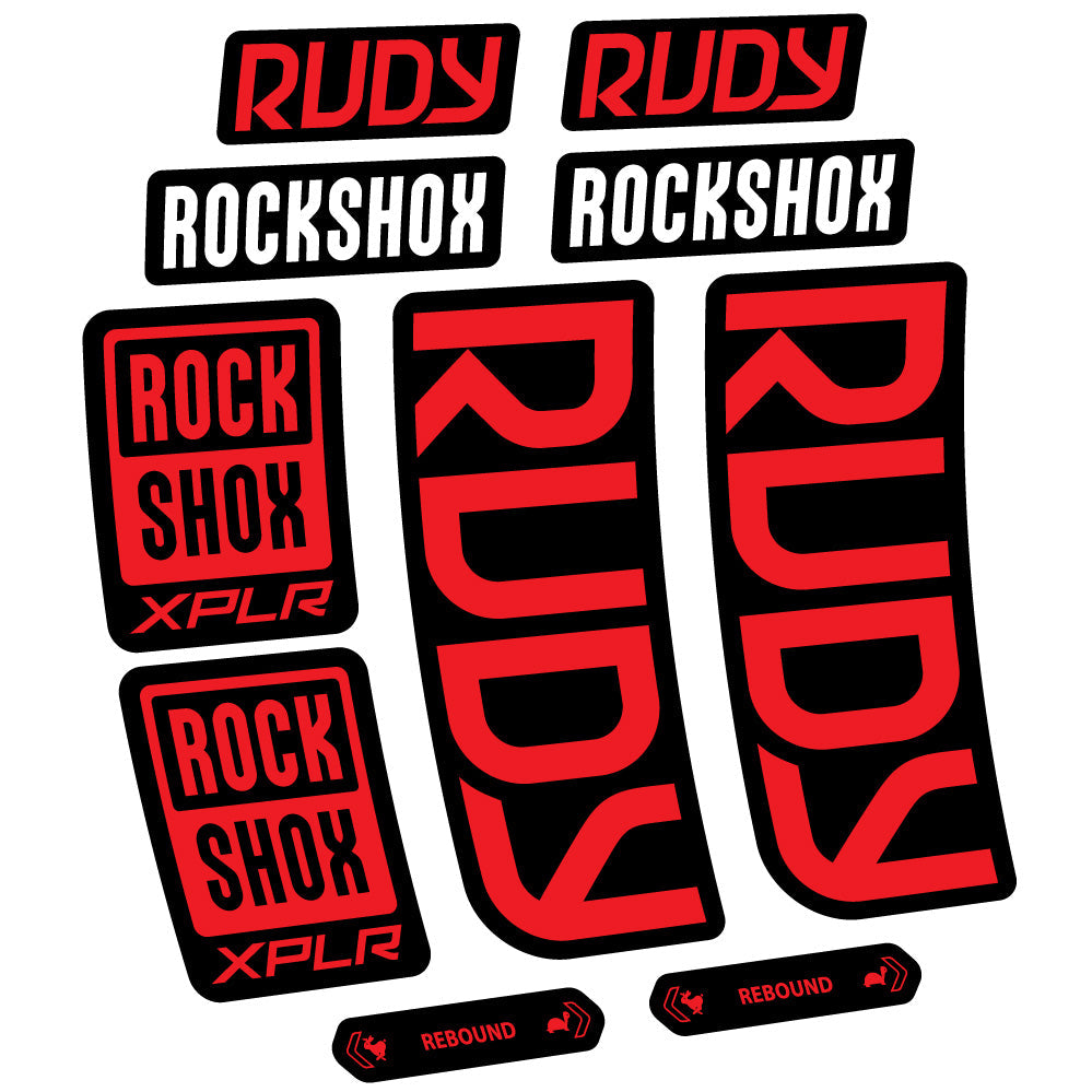 Autocollant RockShox Rudy 2023-2024, Fourche 29, Autocollant vélo vinyle