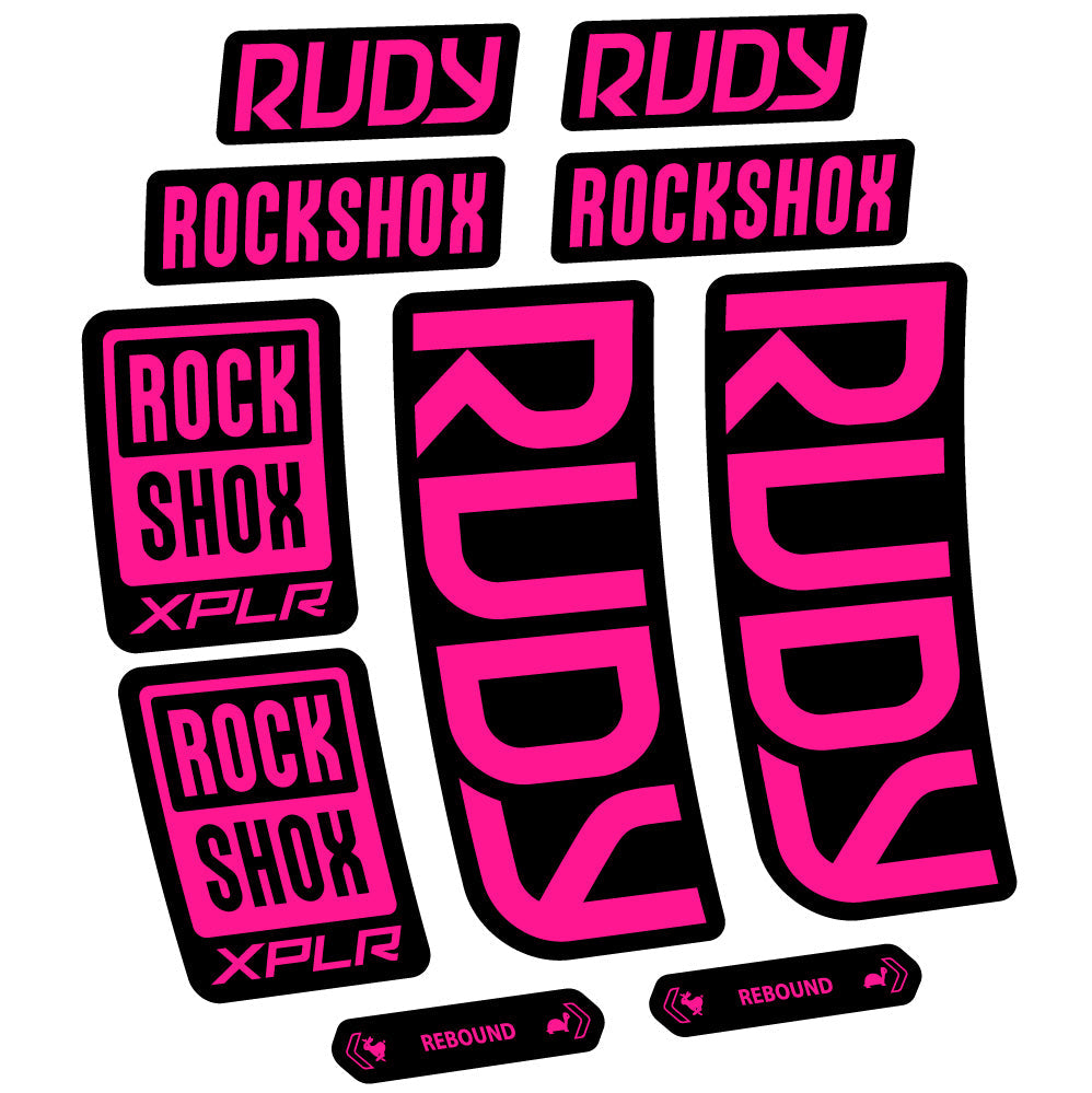 Autocollant RockShox Rudy 2023-2024, Fourche 29, Autocollant vélo vinyle