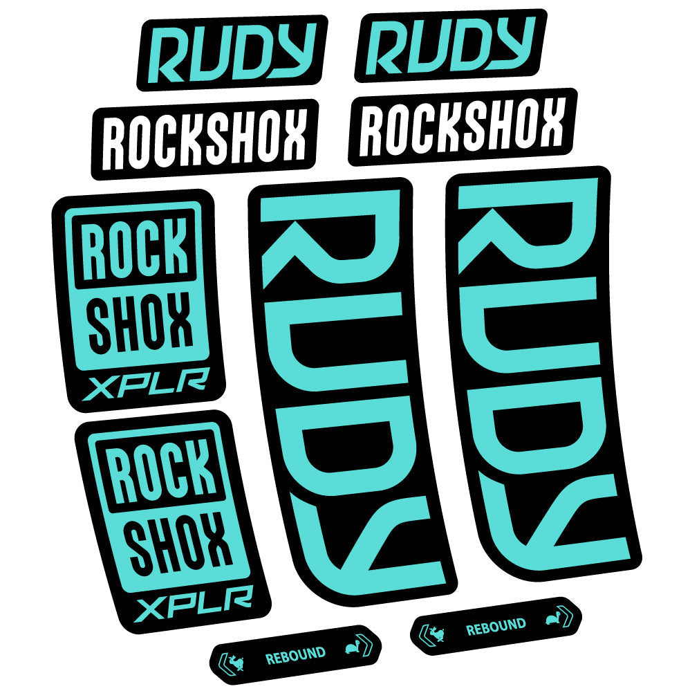 Autocollant RockShox Rudy 2023-2024, Fourche 29, Autocollant vélo vinyle
