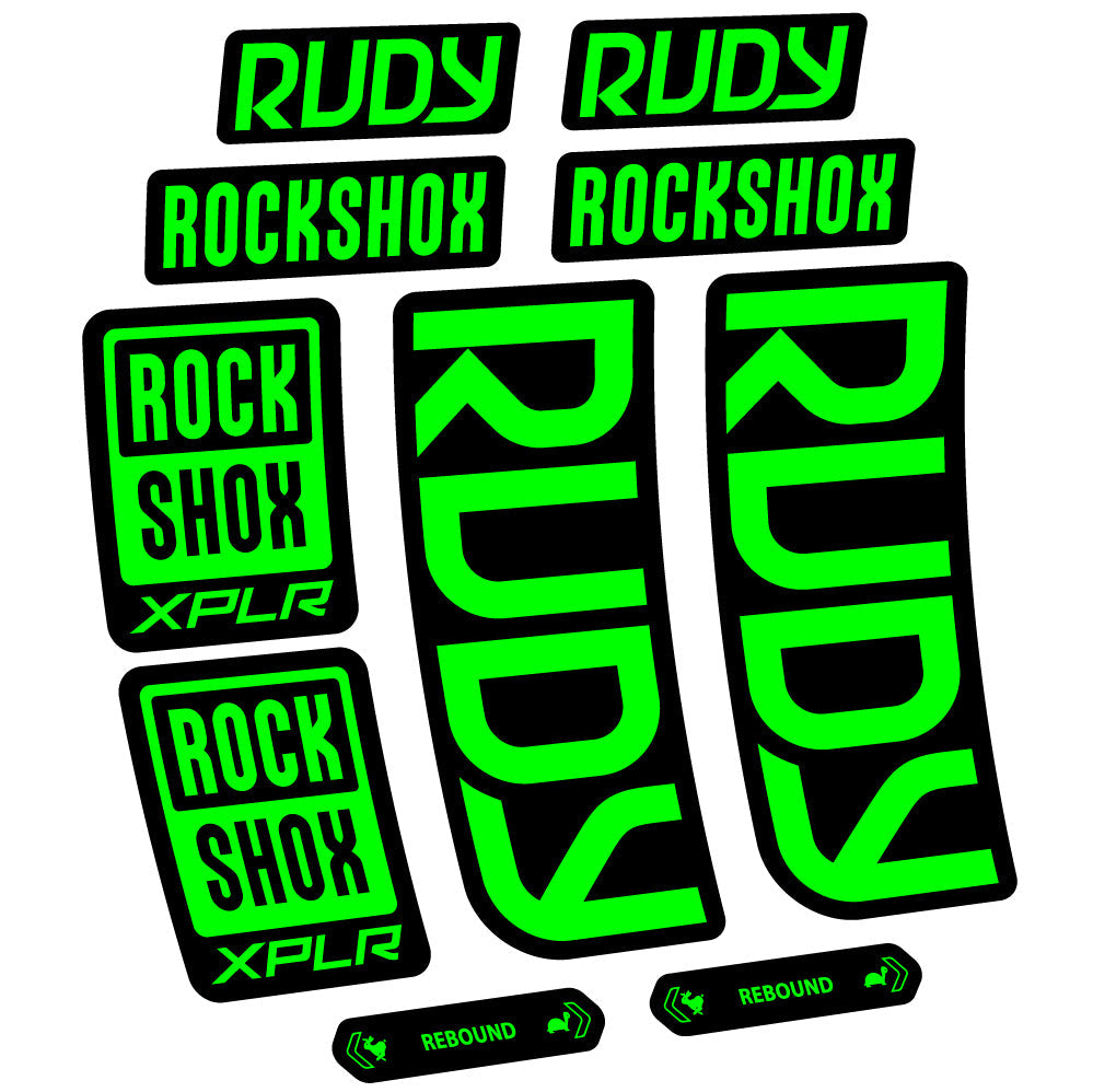 Autocollant RockShox Rudy 2023-2024, Fourche 29, Autocollant vélo vinyle