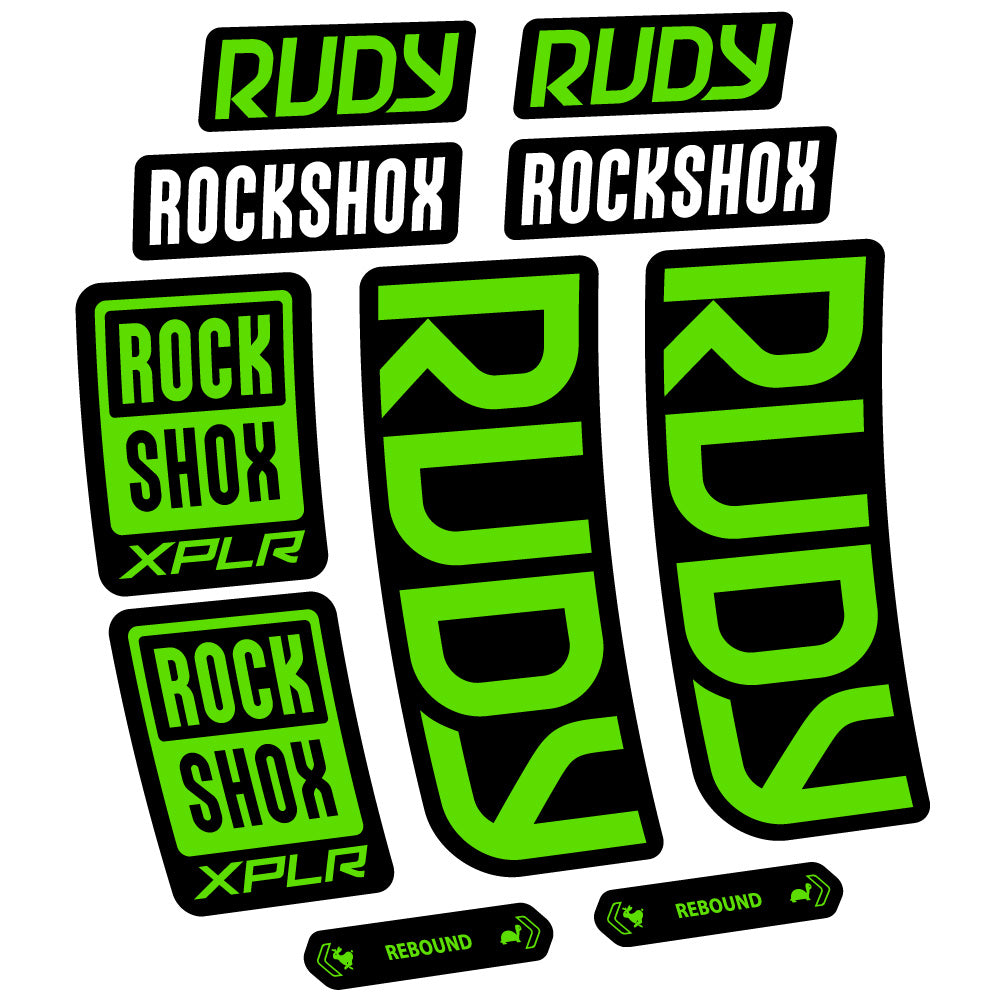 Autocollant RockShox Rudy 2023-2024, Fourche 29, Autocollant vélo vinyle