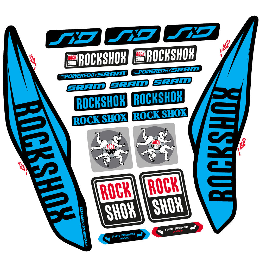 Autocollant Rock Shox Sid 2017, Fourche 29, Autocollant Vélo vinyle