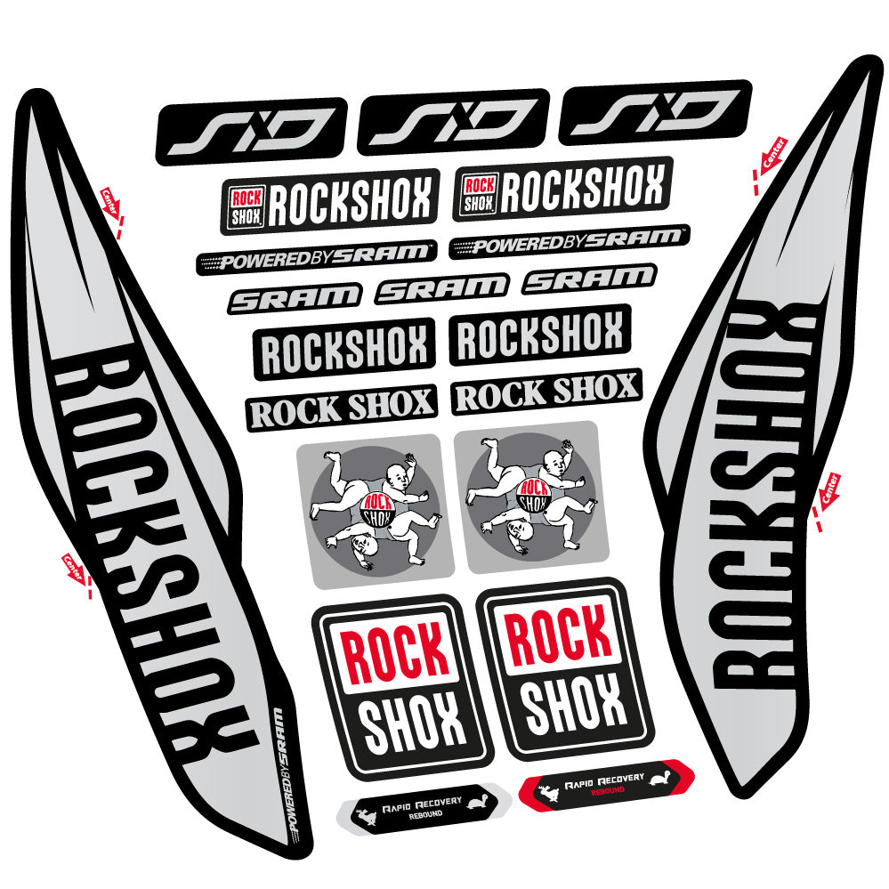 Autocollant Rock Shox Sid 2017, Fourche 29, Autocollant Vélo vinyle