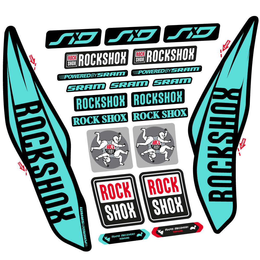Autocollant Rock Shox Sid 2017, Fourche 29, Autocollant Vélo vinyle