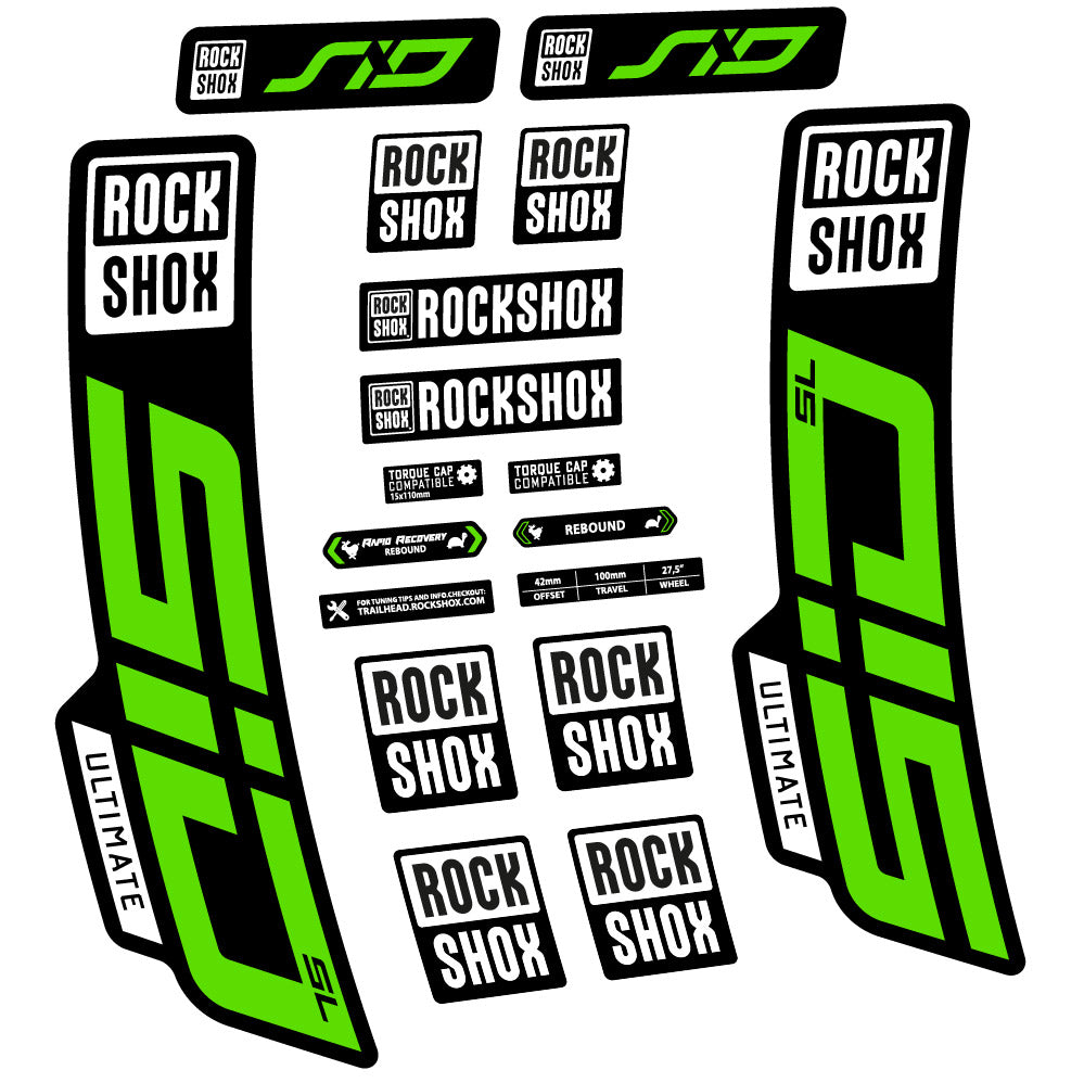 Autocollant Rock Shox Sid Ultimate SL 2021, Fourche 29, Autocollant Vélo vinyle
