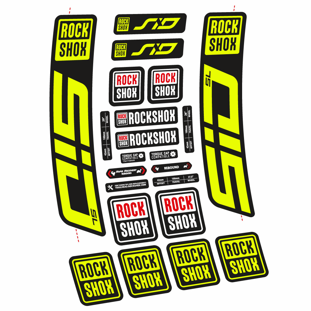 Autocollant Rock Shox Sid SL 2021, Fourche 29, Autocollant Vélo vinyle