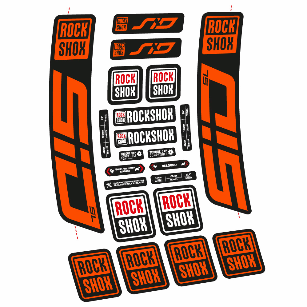 Autocollant Rock Shox Sid SL 2021, Fourche 29, Autocollant Vélo vinyle