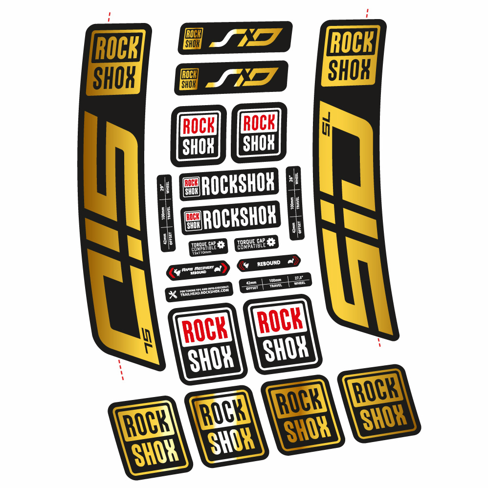 Autocollant Rock Shox Sid SL 2021, Fourche 29, Autocollant Vélo vinyle
