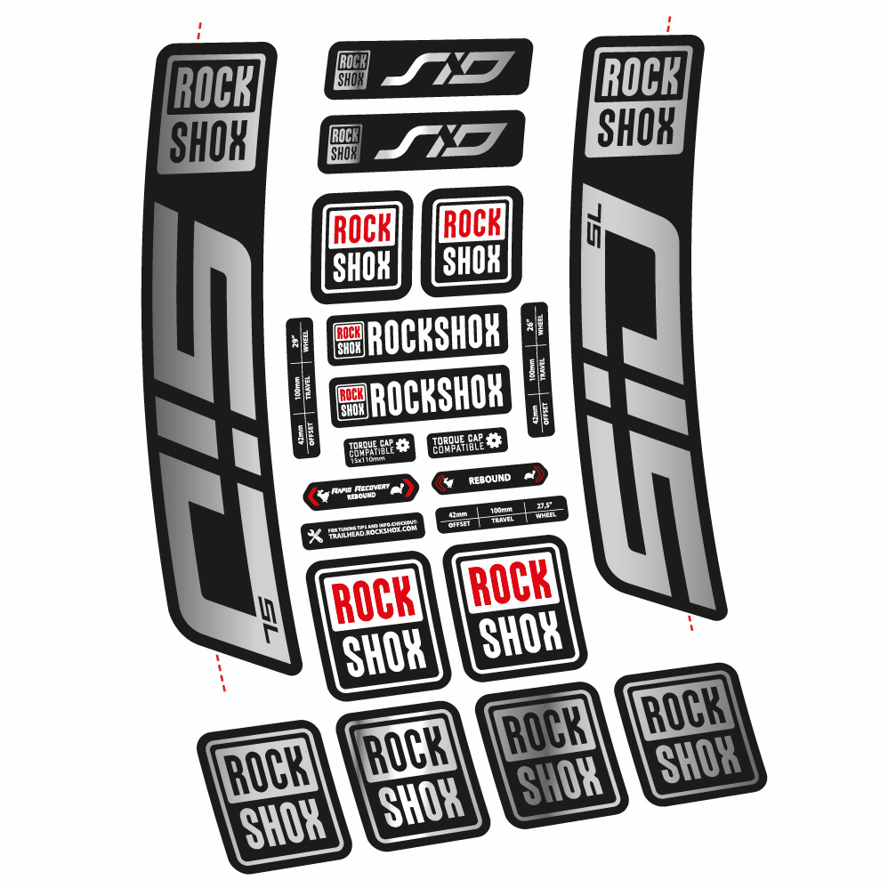 Autocollant Rock Shox Sid SL 2021, Fourche 29, Autocollant Vélo vinyle