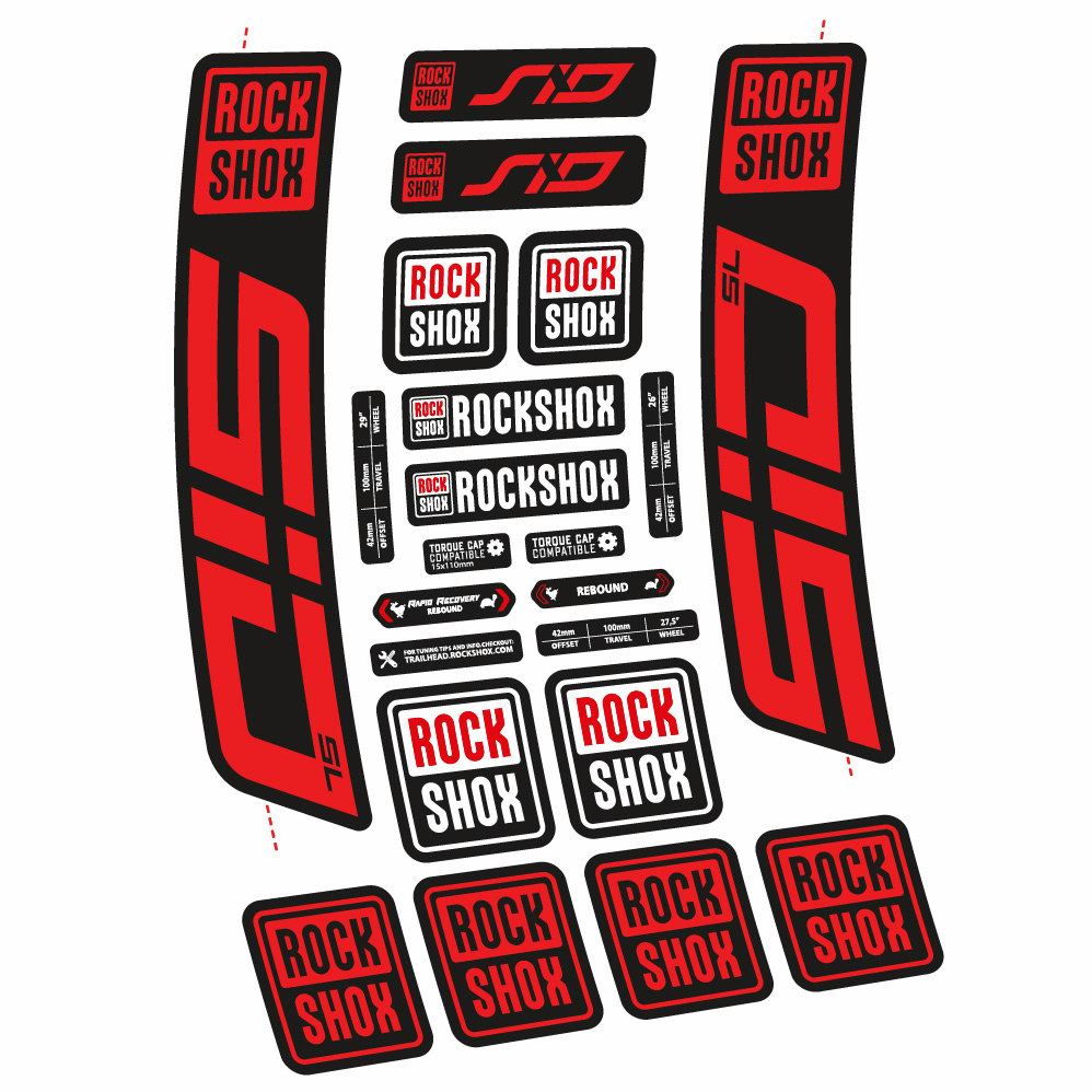 Autocollant Rock Shox Sid SL 2021, Fourche 29, Autocollant Vélo vinyle