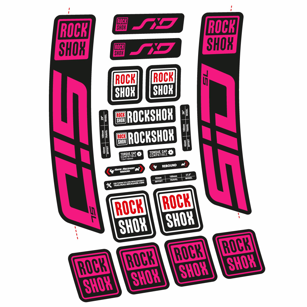 Autocollant Rock Shox Sid SL 2021, Fourche 29, Autocollant Vélo vinyle