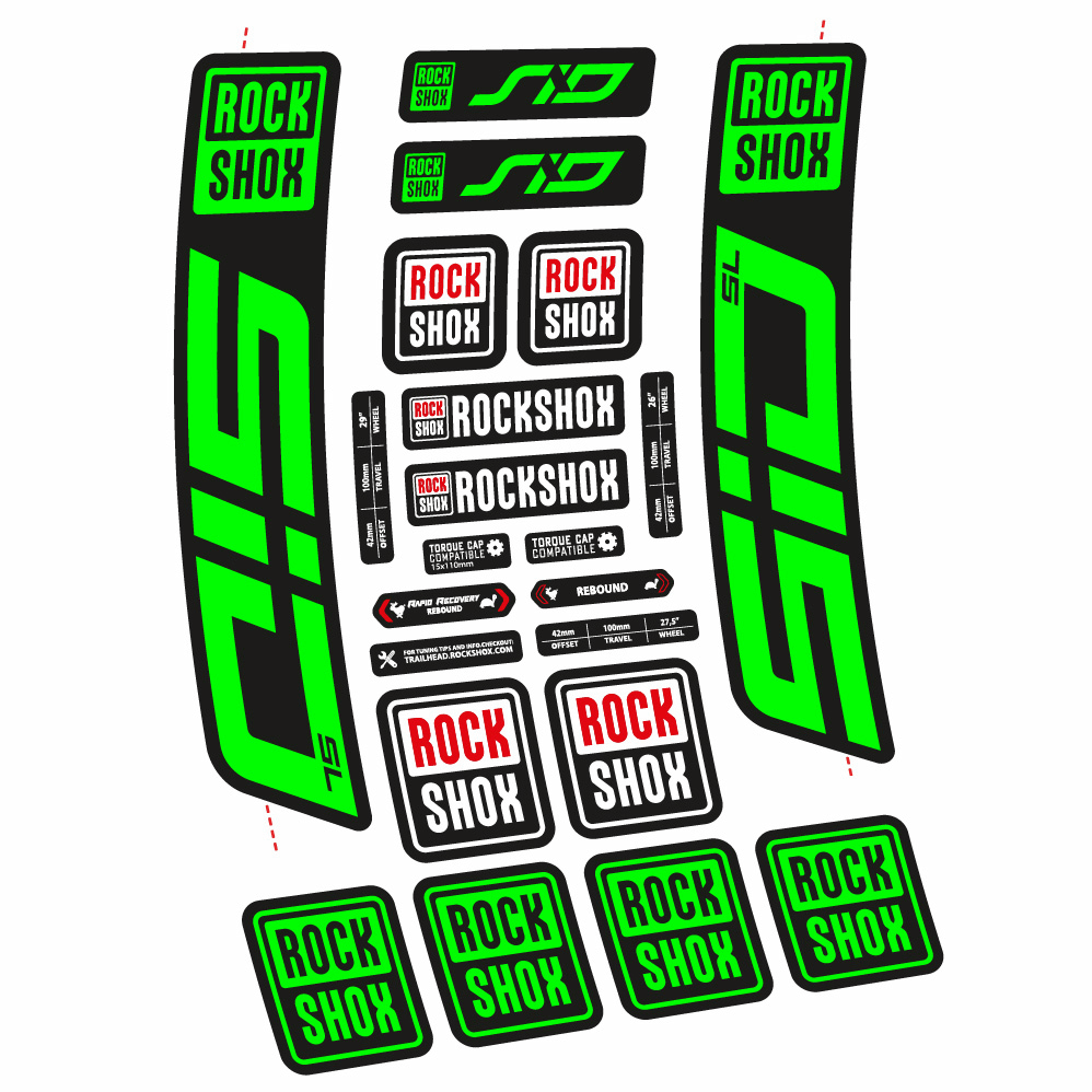 Autocollant Rock Shox Sid SL 2021, Fourche 29, Autocollant Vélo vinyle