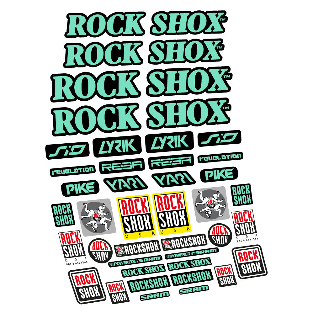 Autocollant Rock Shox Retro Vintage, Fourche 29, Autocollant vélo vinyle