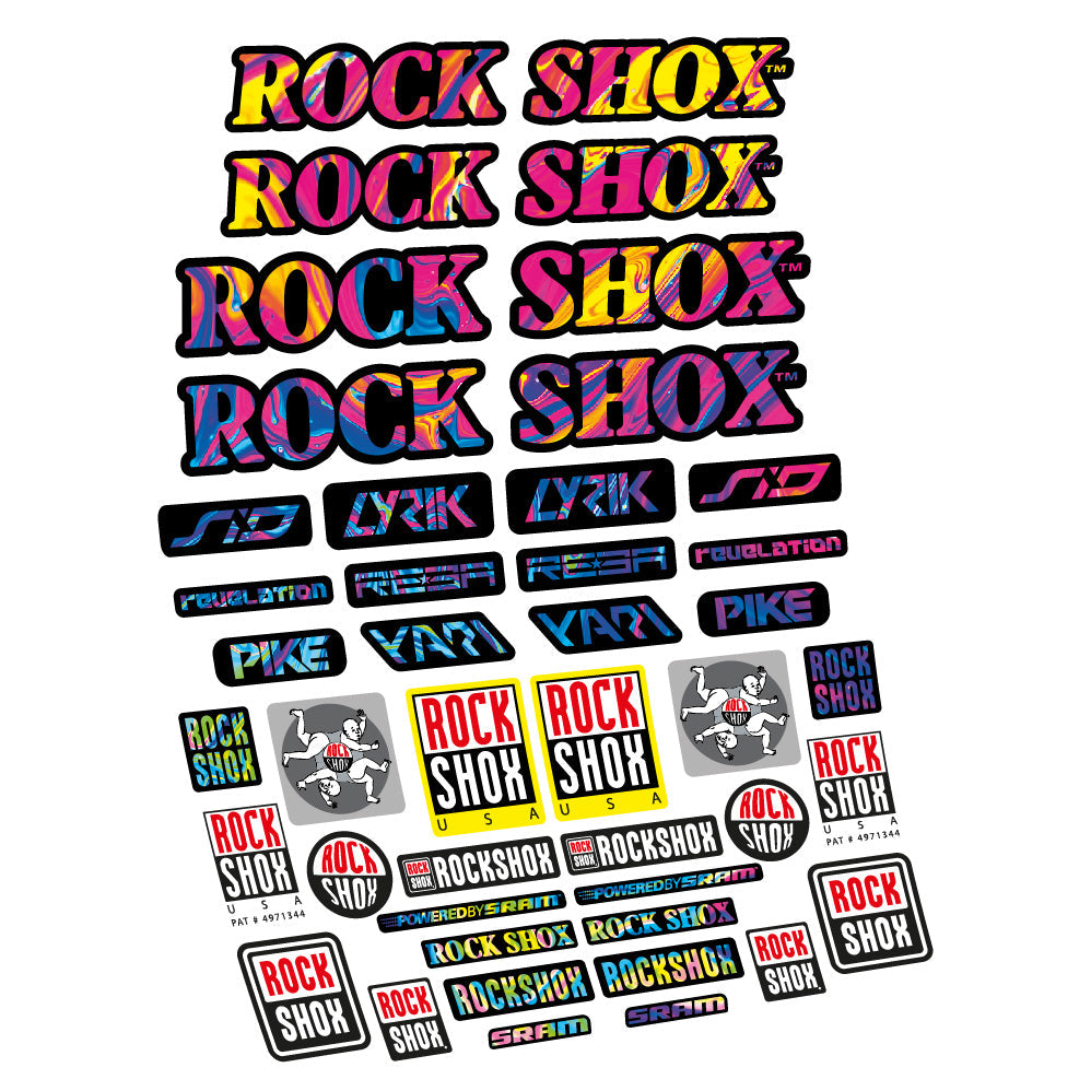 Autocollant Rock Shox Retro Vintage, Fourche 29, Autocollant vélo vinyle