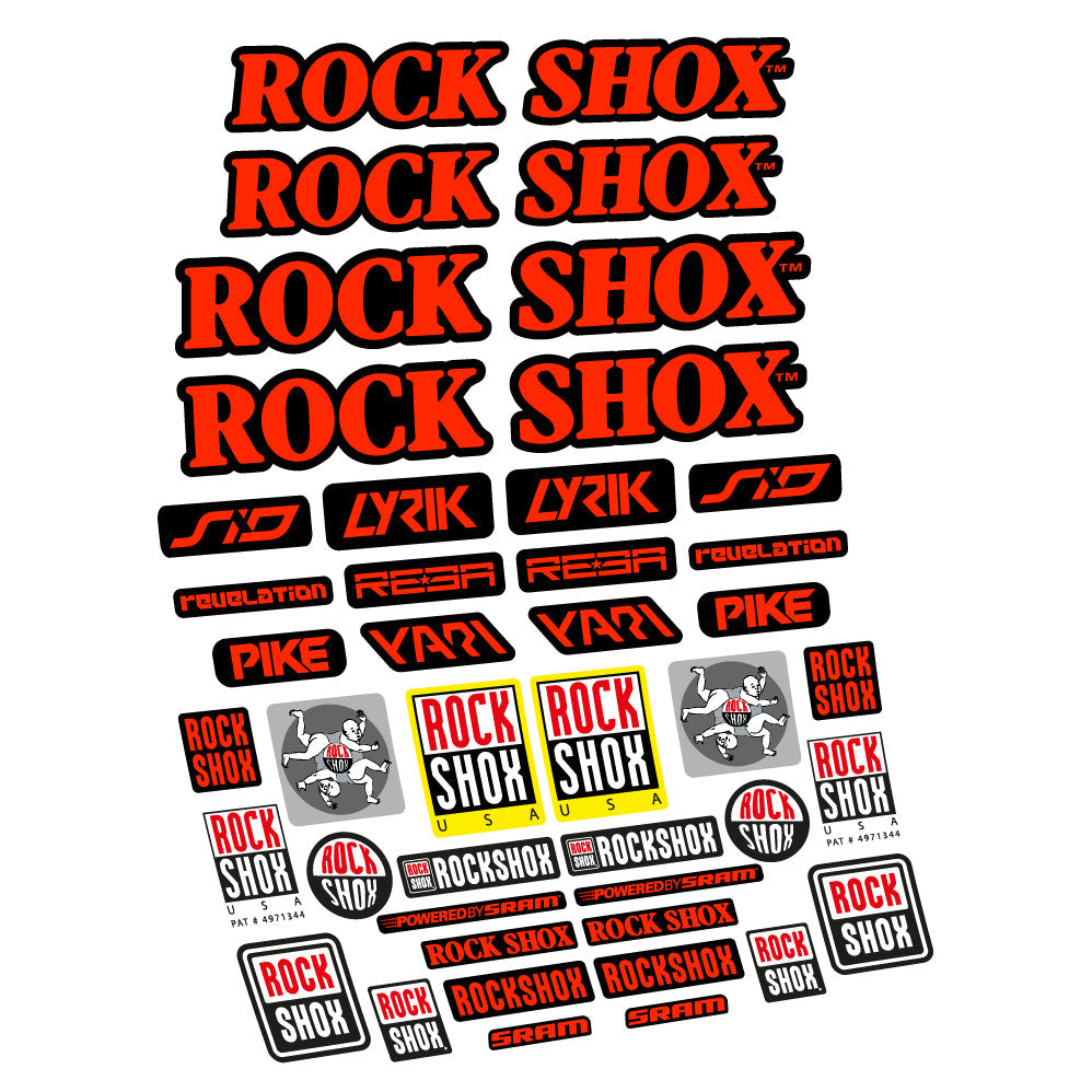 Autocollant Rock Shox Retro Vintage, Fourche 29, Autocollant vélo vinyle