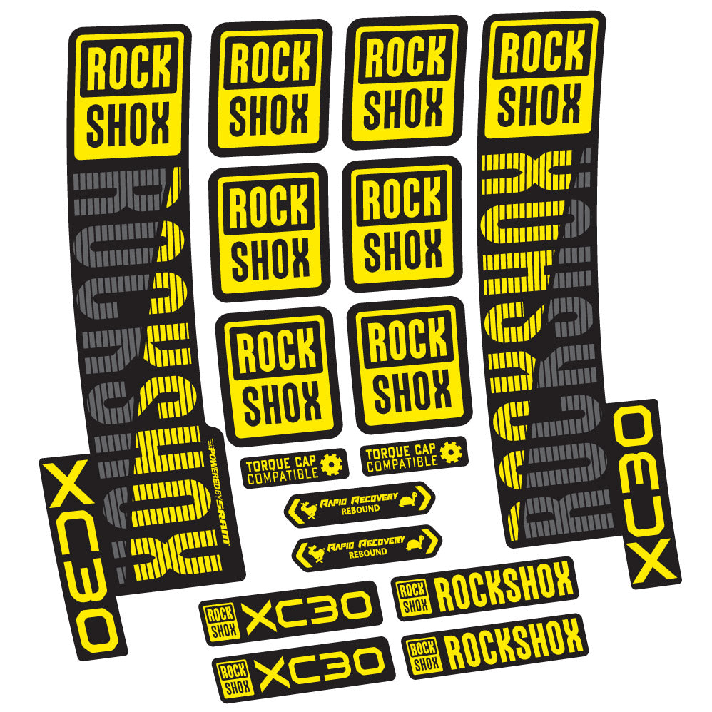 Autocollant Rock Shox XC30, Fourche 29, Autocollant vélo vinyle