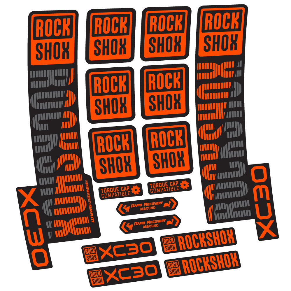Autocollant Rock Shox XC30, Fourche 29, Autocollant vélo vinyle