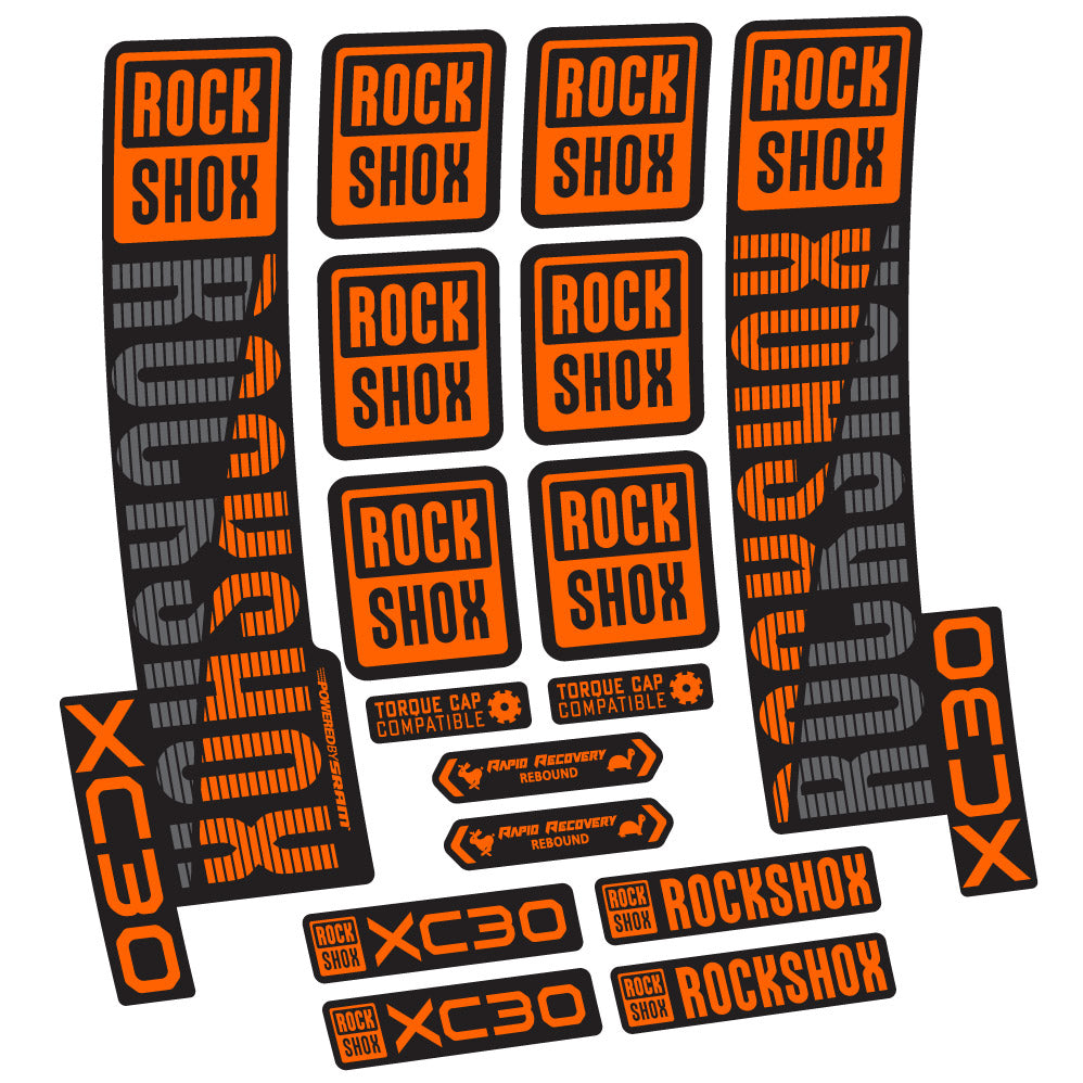 Autocollant Rock Shox XC30, Fourche 29, Autocollant vélo vinyle