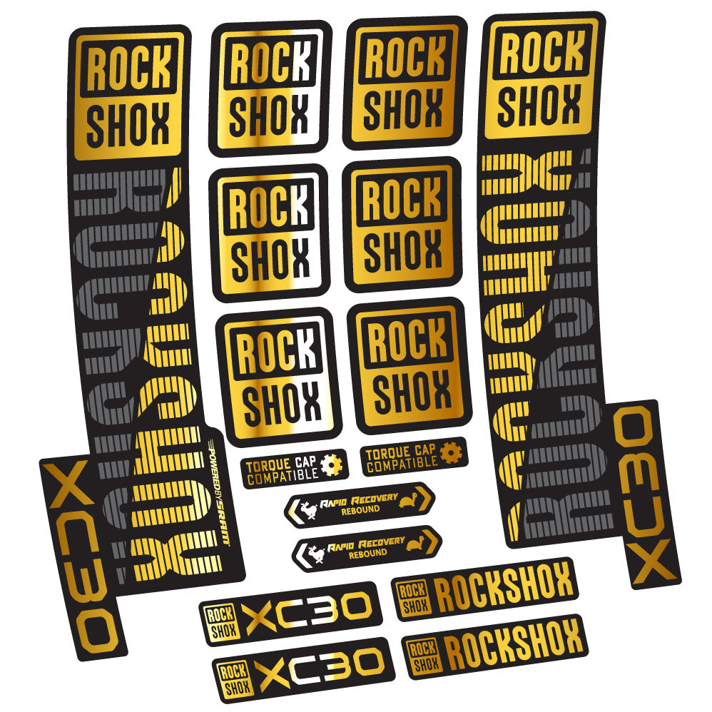 Autocollant Rock Shox XC30, Fourche 29, Autocollant vélo vinyle