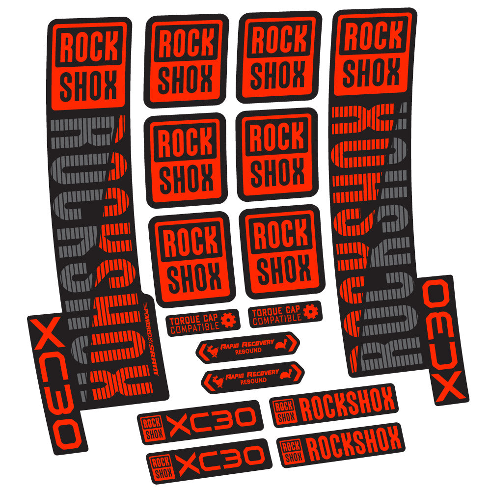 Autocollant Rock Shox XC30, Fourche 29, Autocollant vélo vinyle