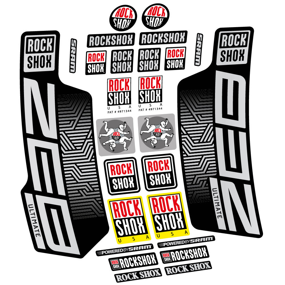 Autocollant Rock Shox Zeb Ultimate 2023, Fourche 29, Autocollant Vélo vinyle