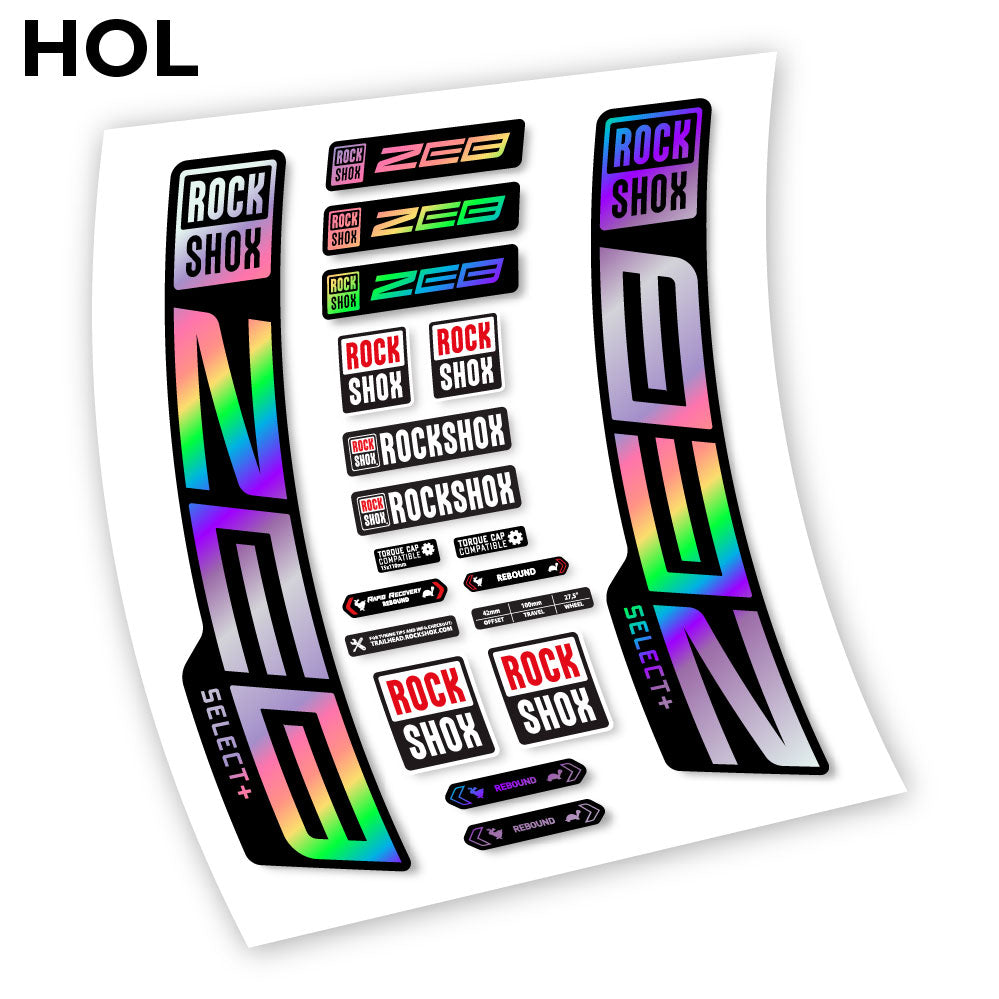 Autocollant, Rock Shox Zeb Select+ 2020-2024, autocollant Vélo Fourche Vinyle