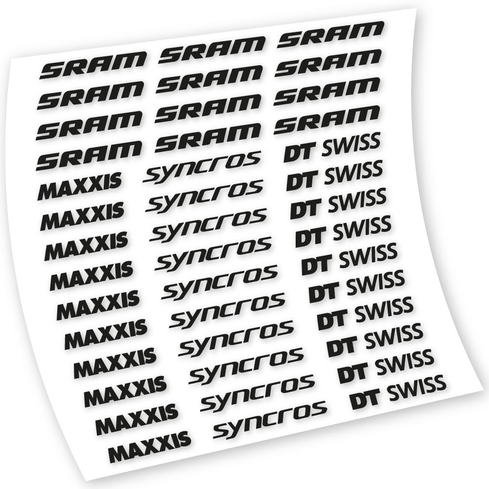 Autocollants, Maxxis Syncross DT Swiss Sram, Cadre, Vélo vinyle autocollant