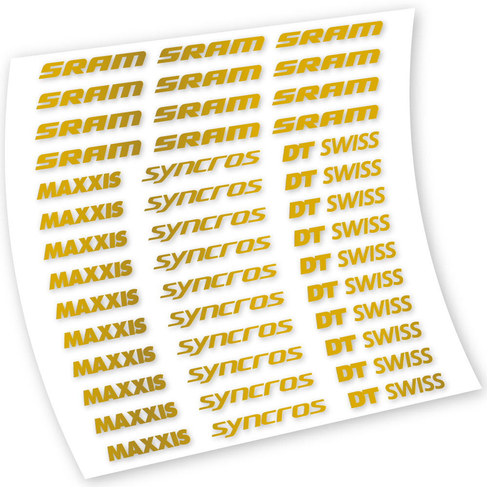 Autocollants, Maxxis Syncross DT Swiss Sram, Cadre, Vélo vinyle autocollant