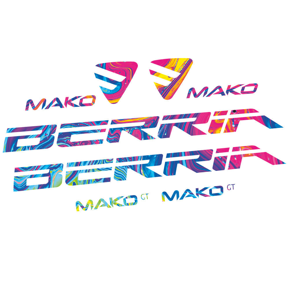 Autocollant Berria Mako GT, Cadre, Vélo vinyle autocollant