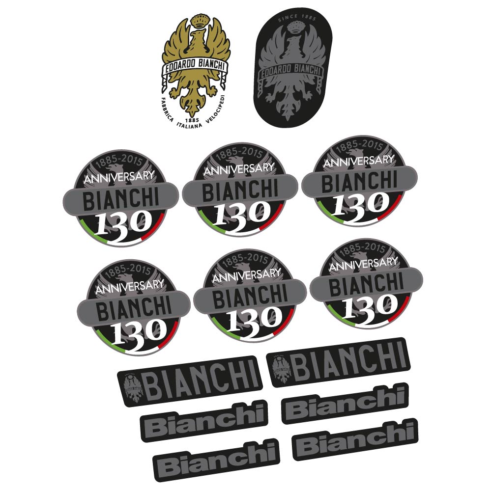Autocollant Bianchi 130e anniversaire, Cadre classique, Autocollant Vélo vinyle