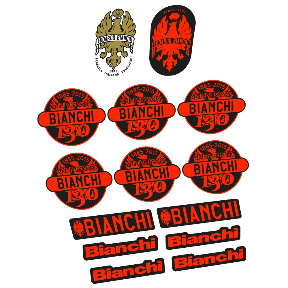 Autocollant Bianchi 130e anniversaire, Cadre classique, Autocollant Vélo vinyle