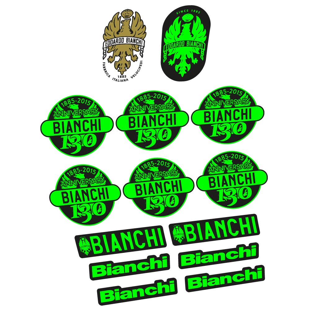 Autocollant Bianchi 130e anniversaire, Cadre classique, Autocollant Vélo vinyle