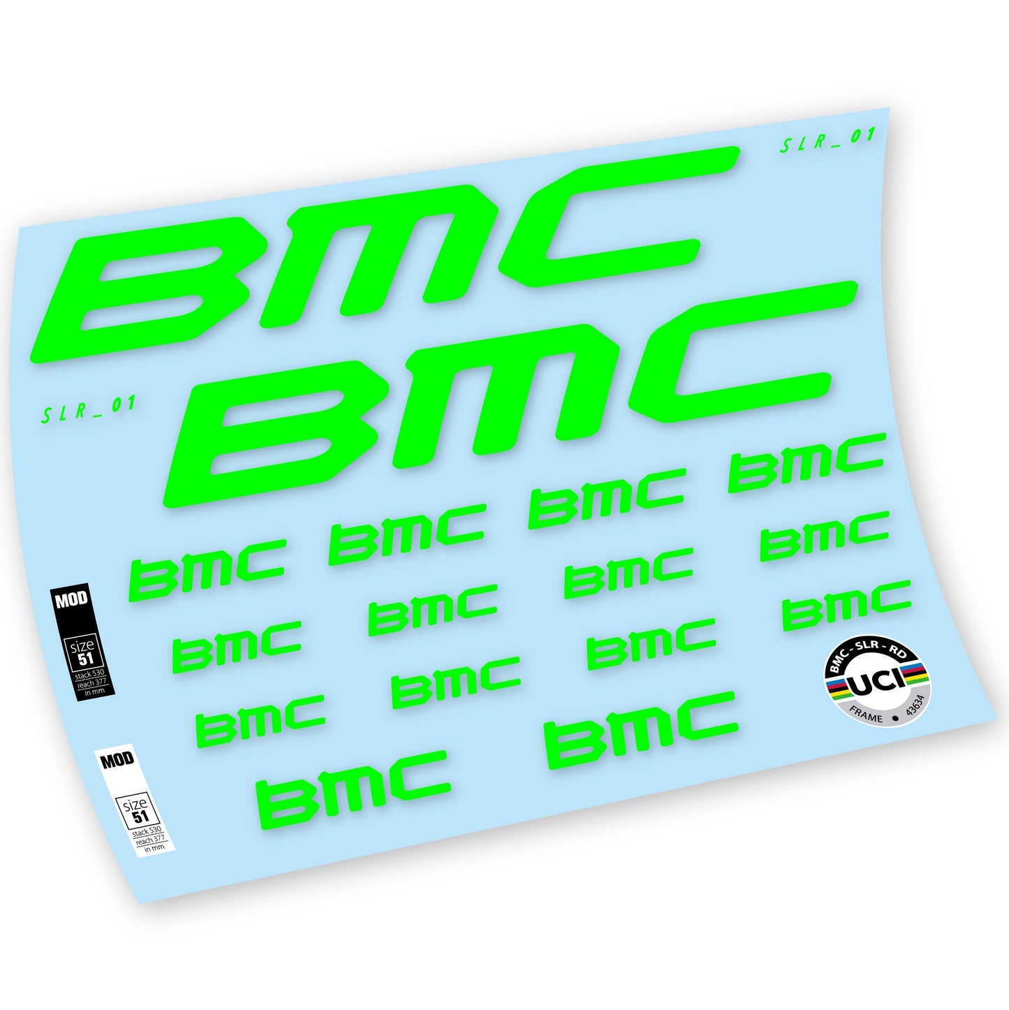 Autocollants, BMC Team Machine SLR01 2021, Cadre, Autocollant Vélo vinyle