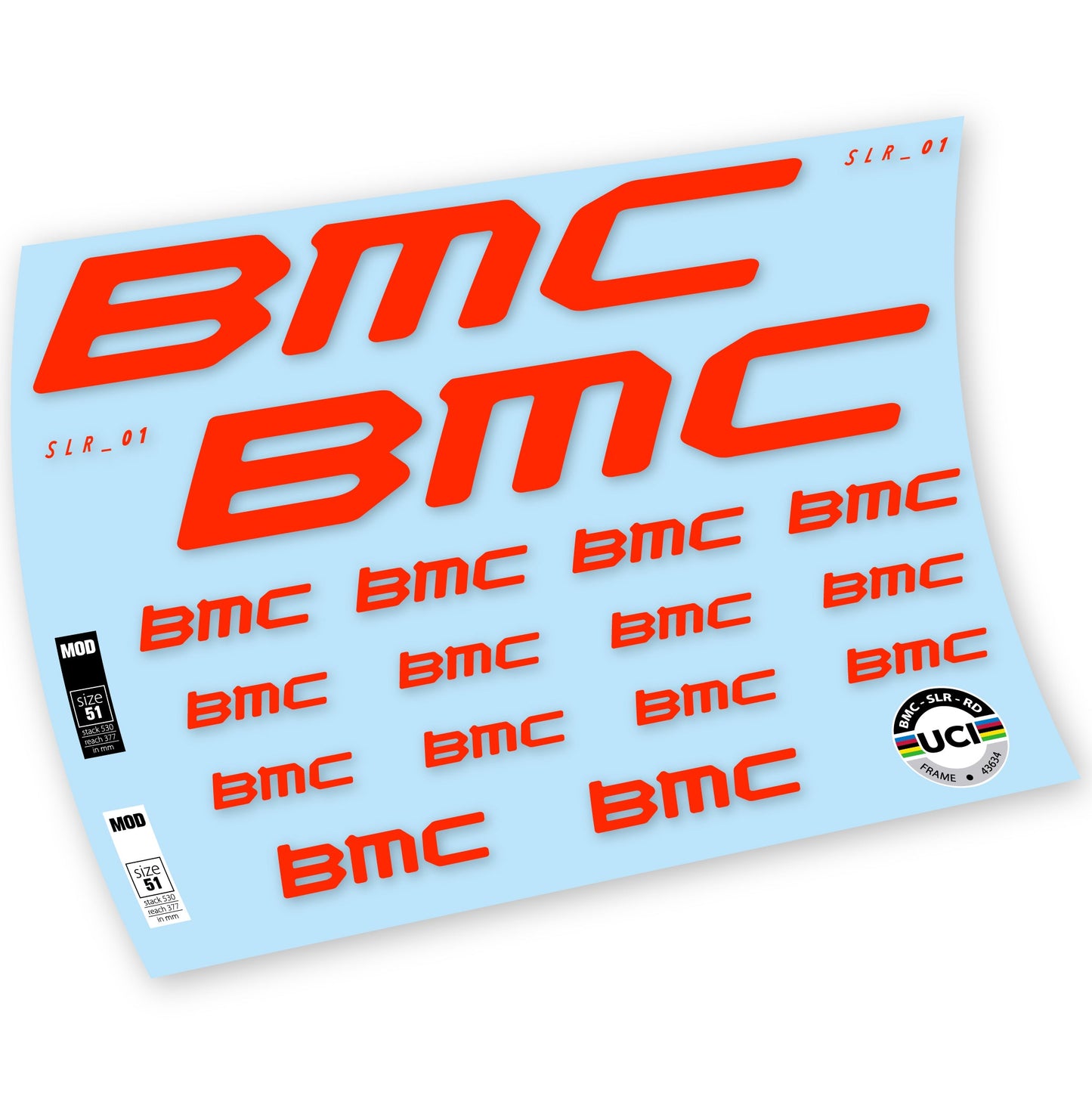 Autocollants, BMC Team Machine SLR01 2021, Cadre, Autocollant Vélo vinyle