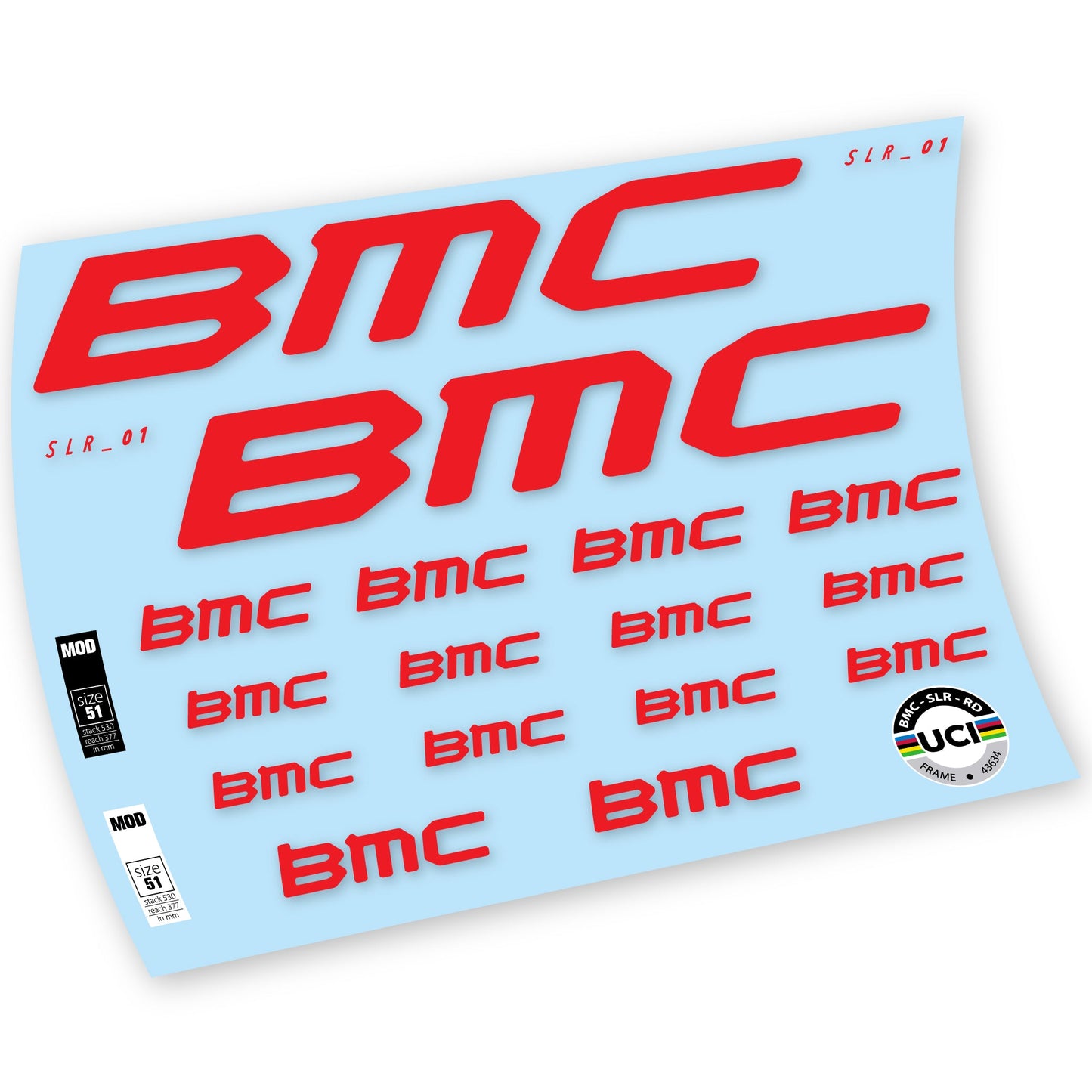 Autocollants, BMC Team Machine SLR01 2021, Cadre, Autocollant Vélo vinyle