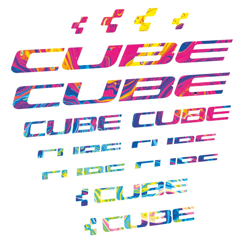 Autocollant Cube, Cadre, Vélo vinyle autocollant