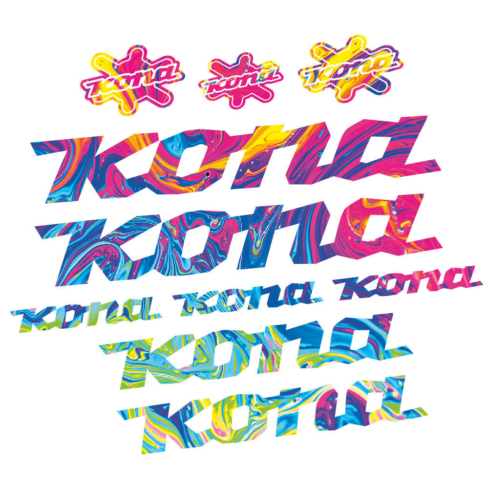 Autocollant Kona, Cadre, Vélo vinyle autocollant