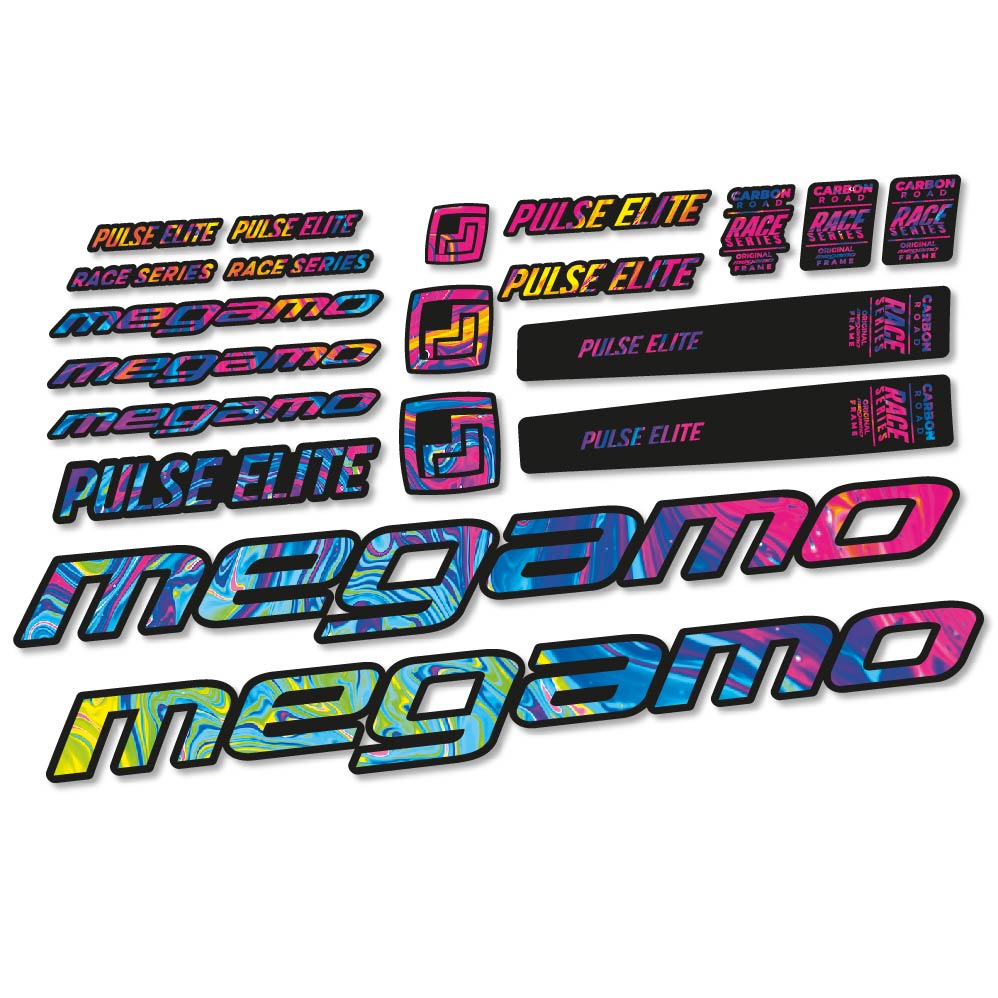 Autocollant Megamo Pulse Elite 2022, Cadre, Vélo vinyle sticker