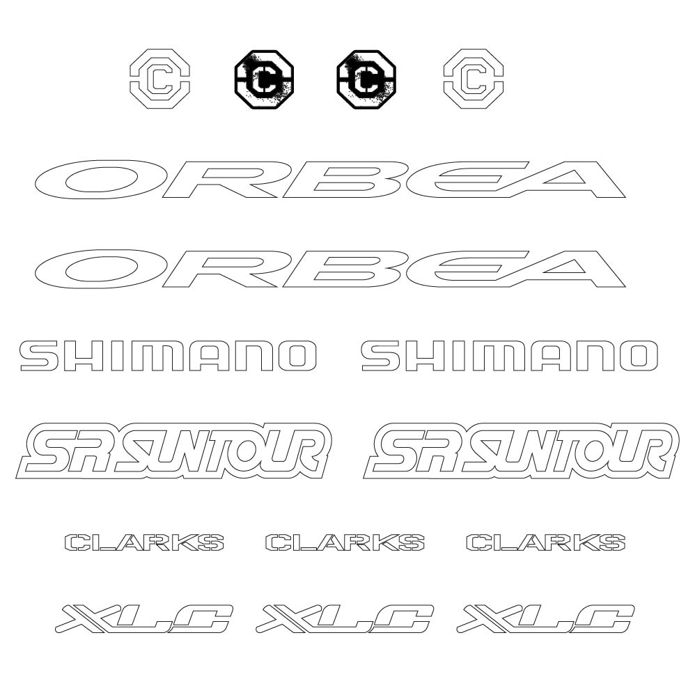 Autocollant Orbea, Shimano, SRSuntour, Clarks, XLC, Cadre, Autocollant Vélo vinyle